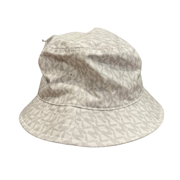 MICHAEL KORS cream colored bucket hat with classic MK logo GUC - Picture 2 of 5